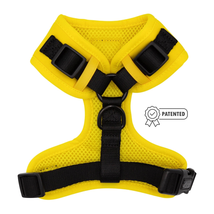SASSY WOOF - Dog Adjustable Harness - Neon Yellow