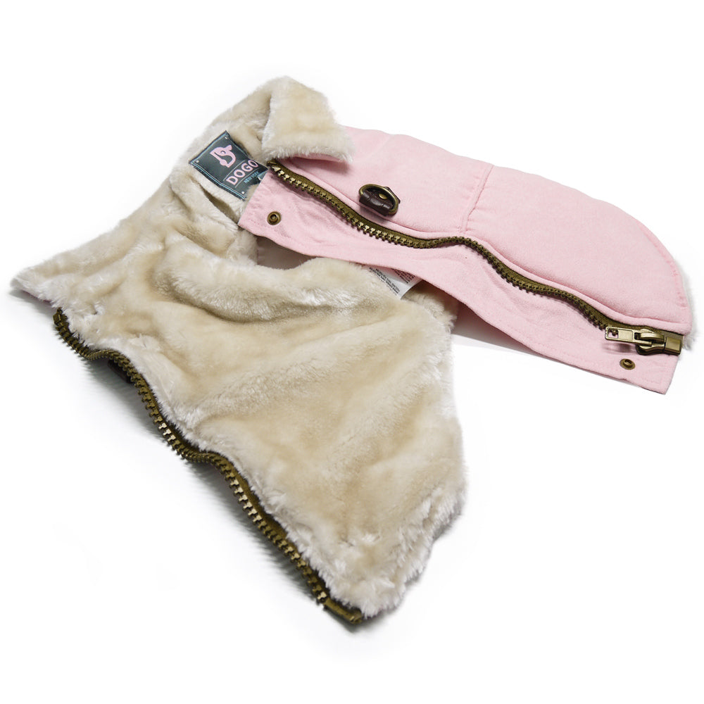 Furry Runner Coat Pink by Dogo® Pet Fashions