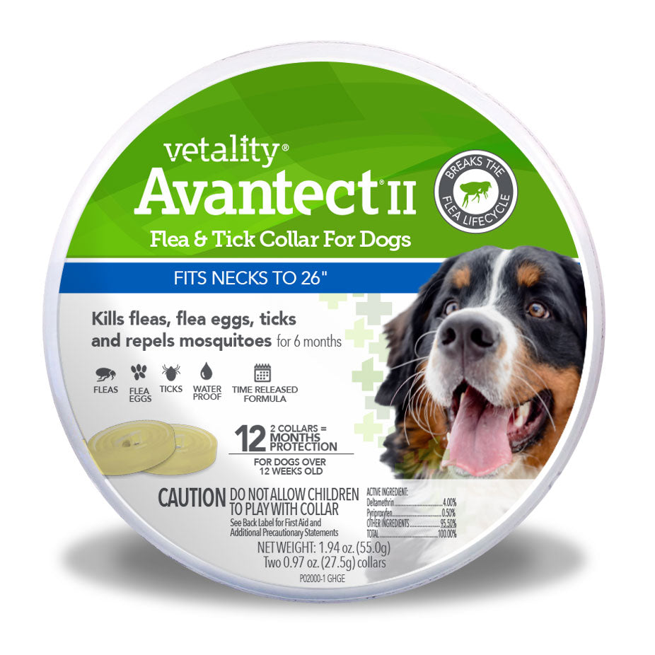 Vetality Avantect II Flea & Tick Collar for Dogs 1ea/15 in, 2 ct