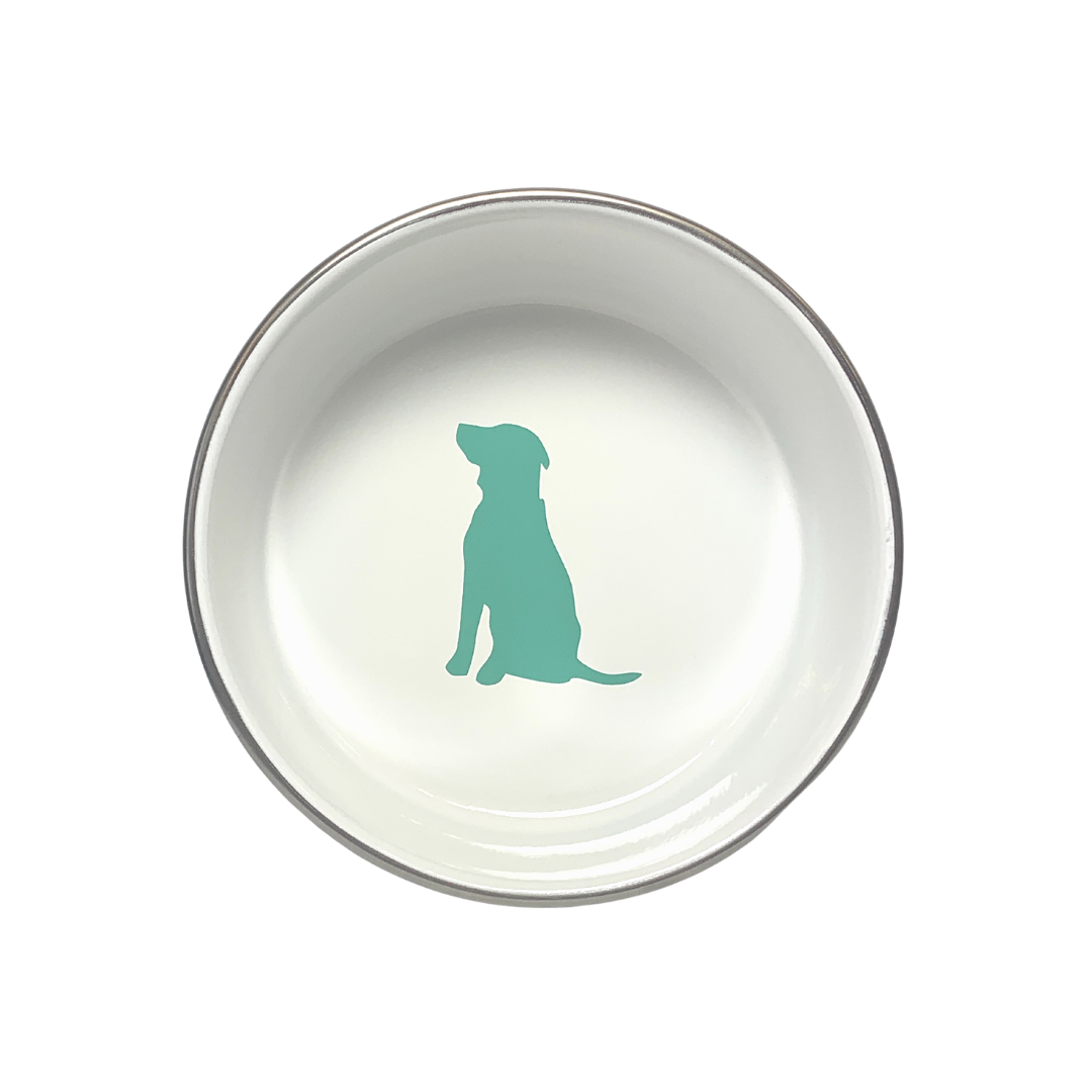 Jojo Modern Pets - Heavy Stainless Steel Dog Bowl (White)