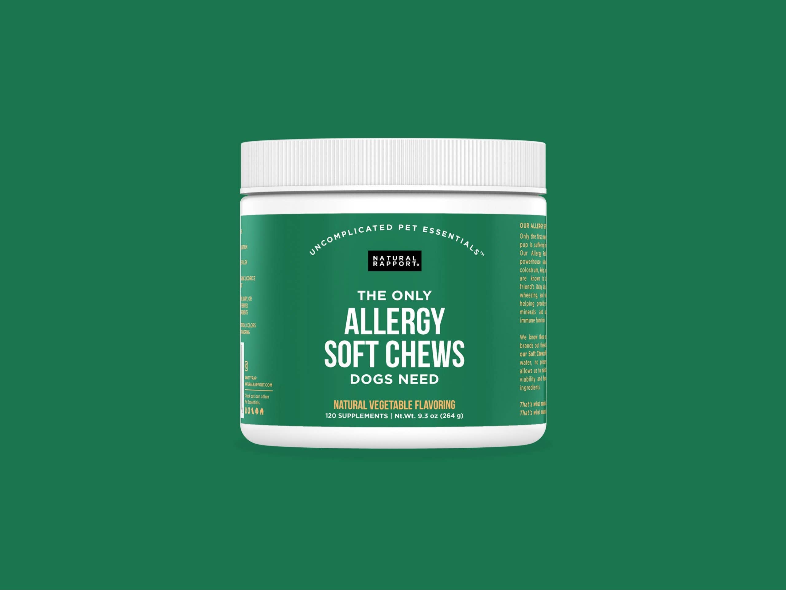 Natural Rapport - The Only Allergy Soft Chews Dogs Needs