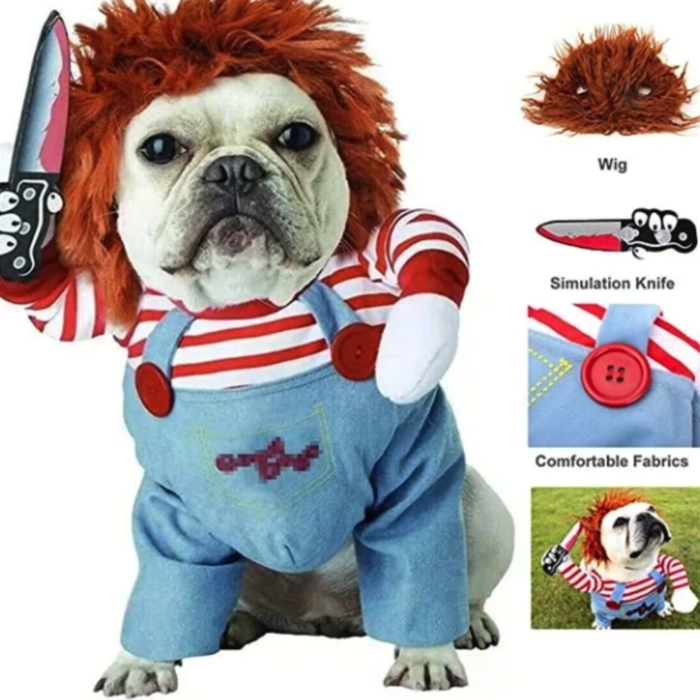 Fast Wholesale - Halloween Dog Deadly Doll  Pet Costume