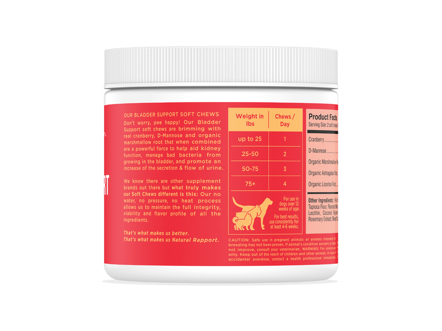 Natural Rapport - The Only Bladder Support Soft Chews Dogs Need
