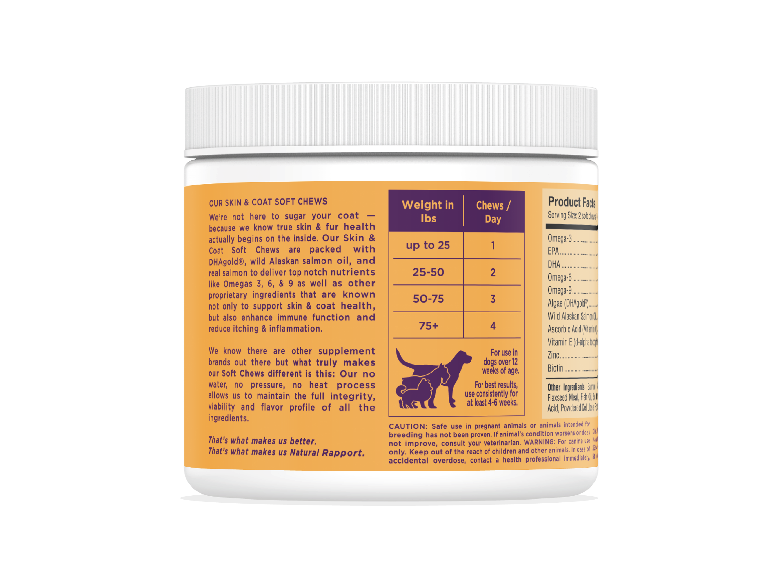 Natural Rapport - The Only Skin & Coat Soft Chews Dogs Need