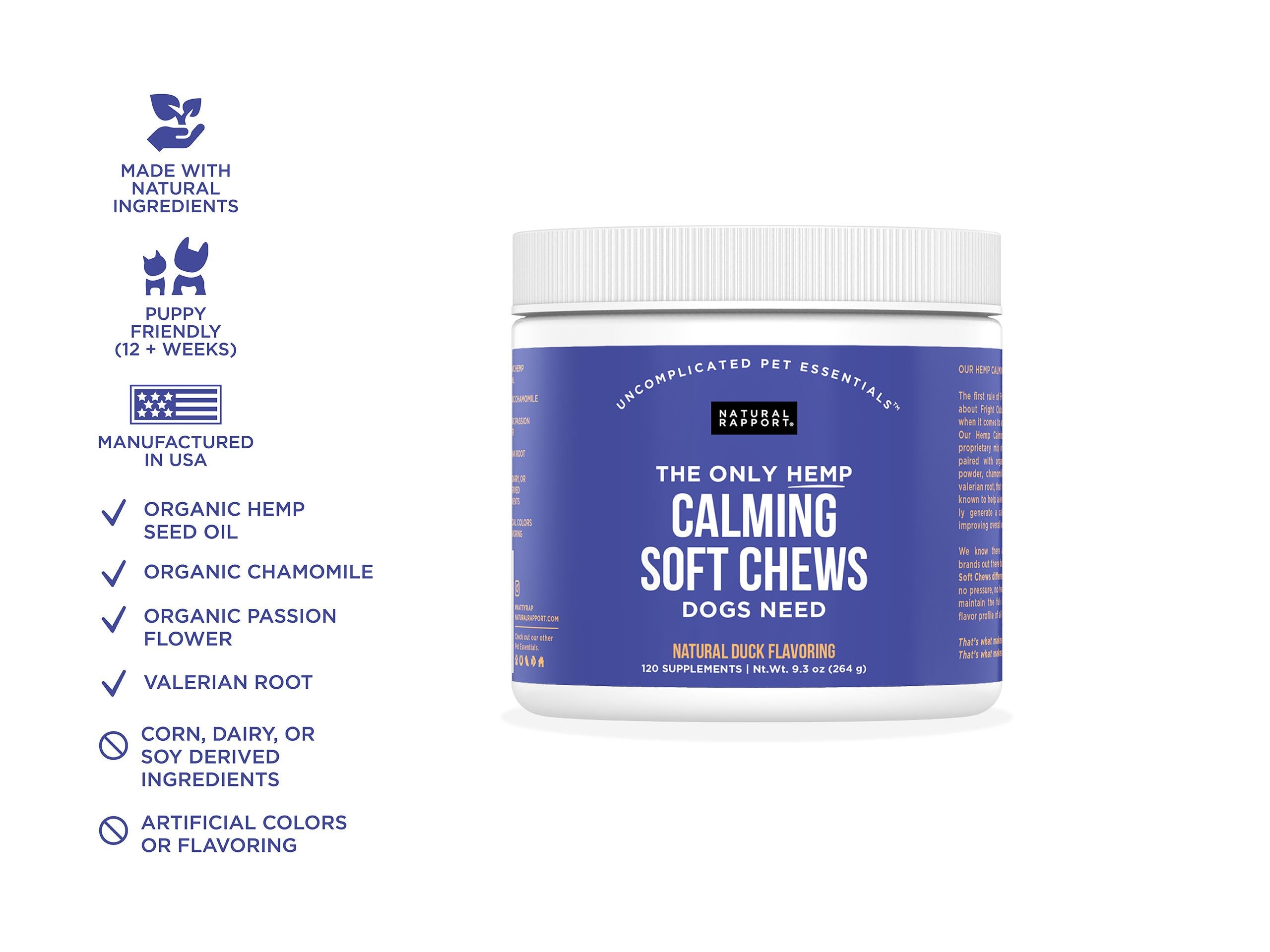 Natural Rapport - The Only Calming Soft Chews Dogs Need